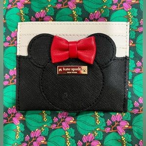 Kate Spade X Disney Minnie Mouse credit card holder. Leather. New!